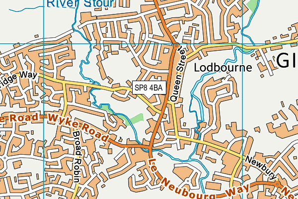 SP8 4BA map - OS VectorMap District (Ordnance Survey)