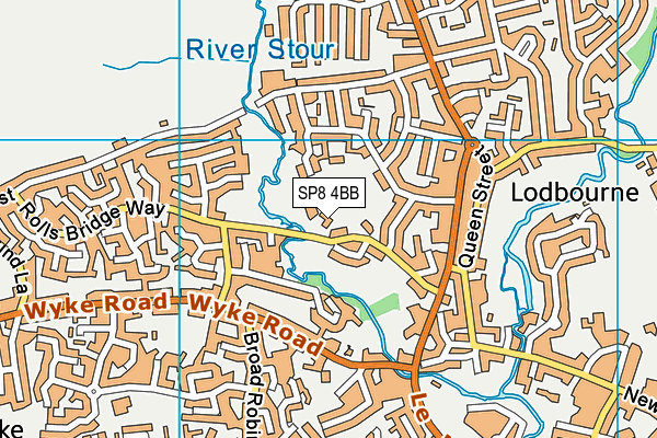 SP8 4BB map - OS VectorMap District (Ordnance Survey)