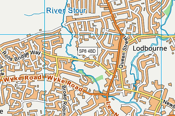 SP8 4BD map - OS VectorMap District (Ordnance Survey)