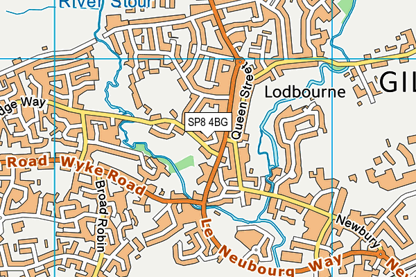 SP8 4BG map - OS VectorMap District (Ordnance Survey)