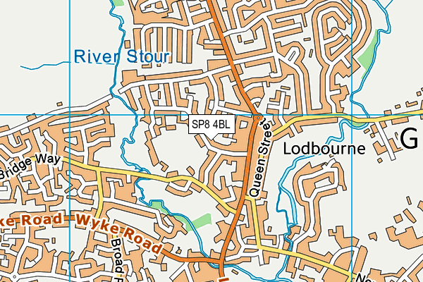SP8 4BL map - OS VectorMap District (Ordnance Survey)