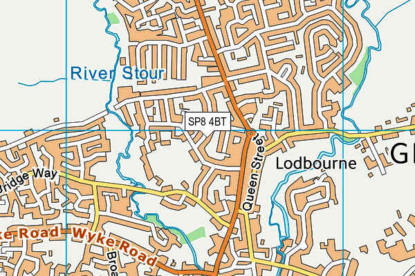 SP8 4BT map - OS VectorMap District (Ordnance Survey)