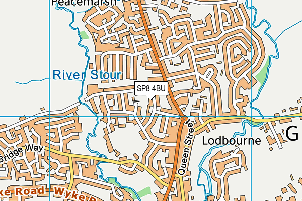 SP8 4BU map - OS VectorMap District (Ordnance Survey)