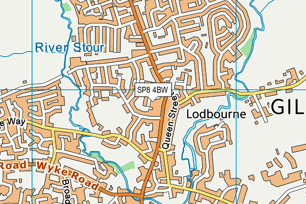 SP8 4BW map - OS VectorMap District (Ordnance Survey)