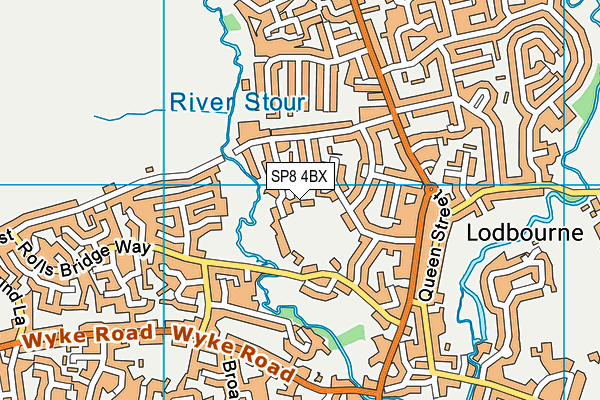 SP8 4BX map - OS VectorMap District (Ordnance Survey)