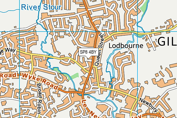 SP8 4BY map - OS VectorMap District (Ordnance Survey)