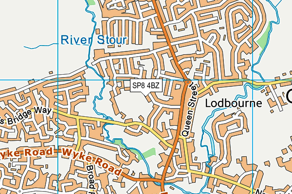 SP8 4BZ map - OS VectorMap District (Ordnance Survey)