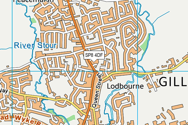 SP8 4DF map - OS VectorMap District (Ordnance Survey)