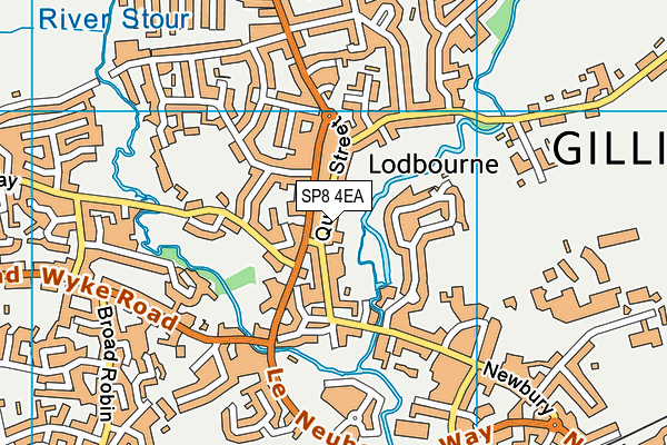 SP8 4EA map - OS VectorMap District (Ordnance Survey)