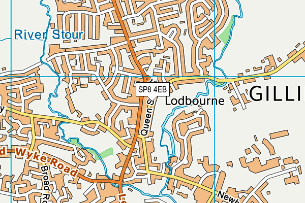 SP8 4EB map - OS VectorMap District (Ordnance Survey)