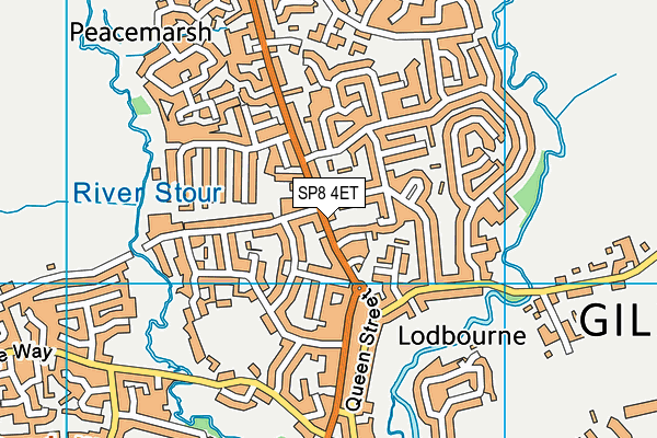 SP8 4ET map - OS VectorMap District (Ordnance Survey)