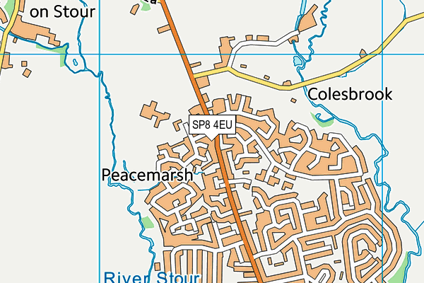 SP8 4EU map - OS VectorMap District (Ordnance Survey)