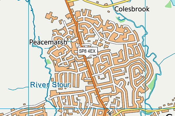 SP8 4EX map - OS VectorMap District (Ordnance Survey)