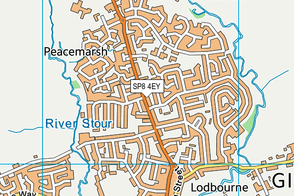 SP8 4EY map - OS VectorMap District (Ordnance Survey)