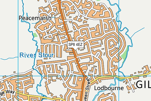 SP8 4EZ map - OS VectorMap District (Ordnance Survey)