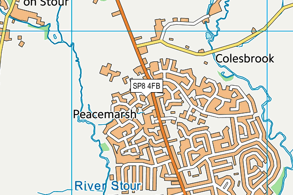 SP8 4FB map - OS VectorMap District (Ordnance Survey)
