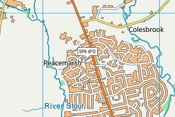 SP8 4FD map - OS VectorMap District (Ordnance Survey)