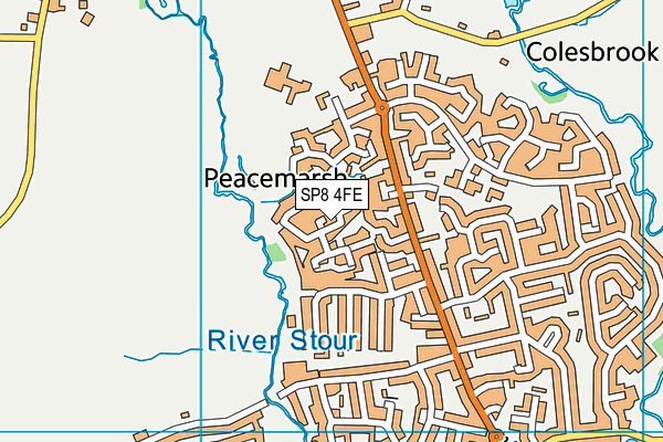 SP8 4FE map - OS VectorMap District (Ordnance Survey)