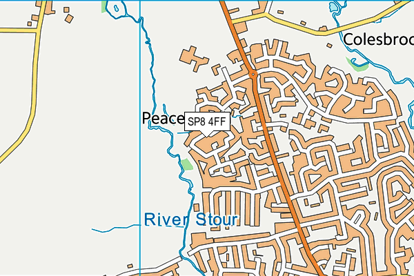 SP8 4FF map - OS VectorMap District (Ordnance Survey)