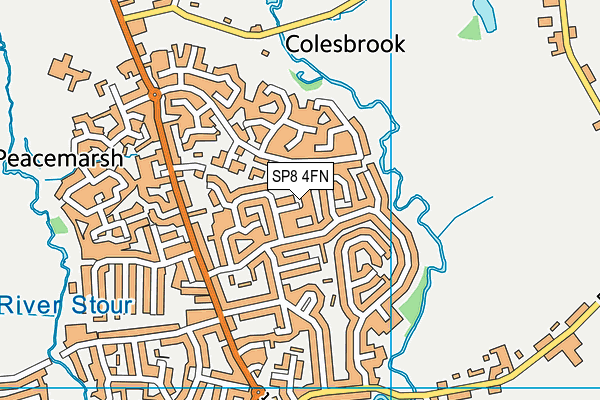 SP8 4FN map - OS VectorMap District (Ordnance Survey)