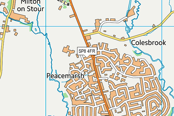 SP8 4FR map - OS VectorMap District (Ordnance Survey)