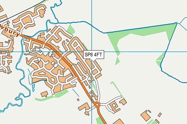 SP8 4FT map - OS VectorMap District (Ordnance Survey)