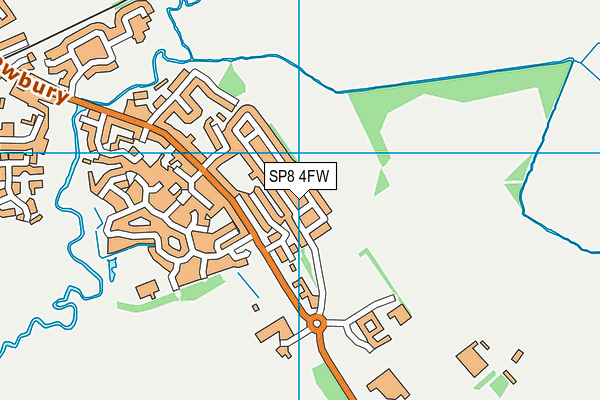 SP8 4FW map - OS VectorMap District (Ordnance Survey)