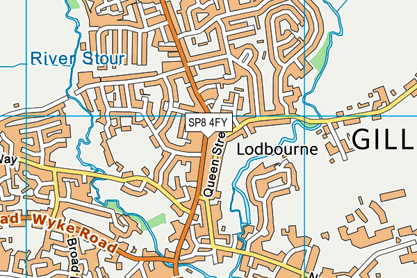 SP8 4FY map - OS VectorMap District (Ordnance Survey)