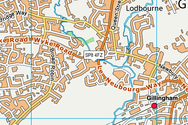 SP8 4FZ map - OS VectorMap District (Ordnance Survey)