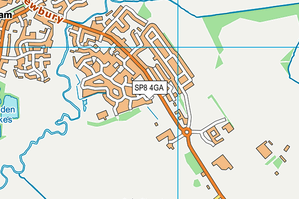 SP8 4GA map - OS VectorMap District (Ordnance Survey)