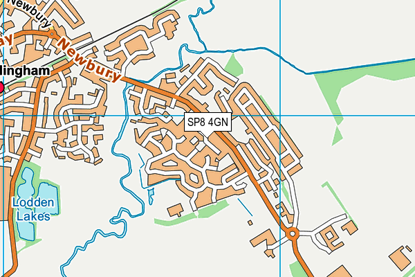 SP8 4GN map - OS VectorMap District (Ordnance Survey)