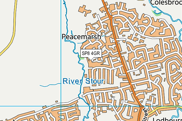 SP8 4GR map - OS VectorMap District (Ordnance Survey)