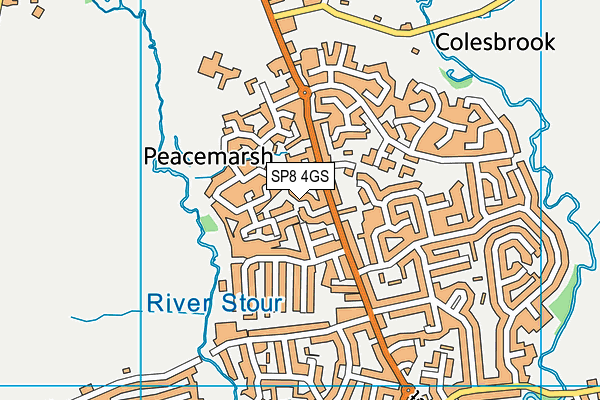 SP8 4GS map - OS VectorMap District (Ordnance Survey)
