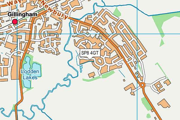 SP8 4GT map - OS VectorMap District (Ordnance Survey)