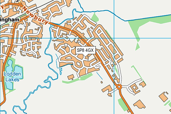 SP8 4GX map - OS VectorMap District (Ordnance Survey)