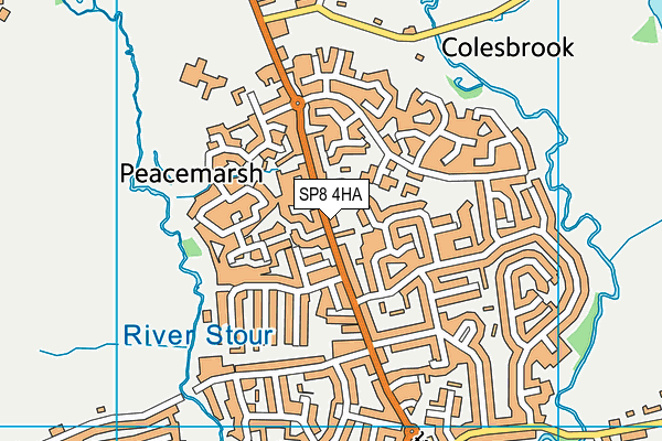 SP8 4HA map - OS VectorMap District (Ordnance Survey)