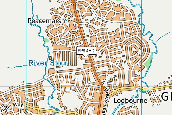 SP8 4HD map - OS VectorMap District (Ordnance Survey)