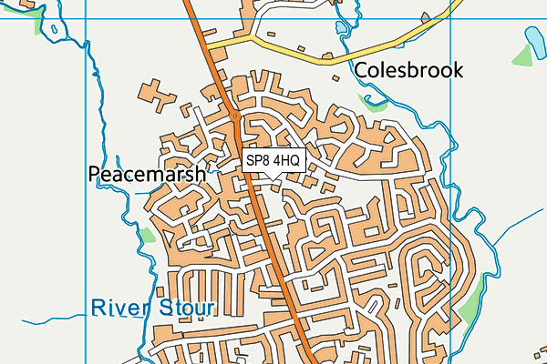 SP8 4HQ map - OS VectorMap District (Ordnance Survey)