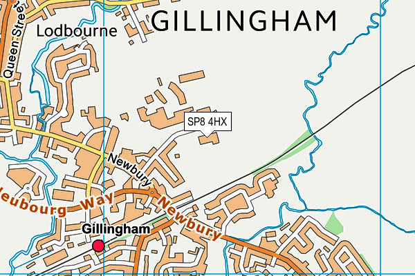 Gillingham Leisure Centre (Closed) map (SP8 4HX) - OS VectorMap District (Ordnance Survey)