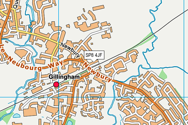 SP8 4JF map - OS VectorMap District (Ordnance Survey)