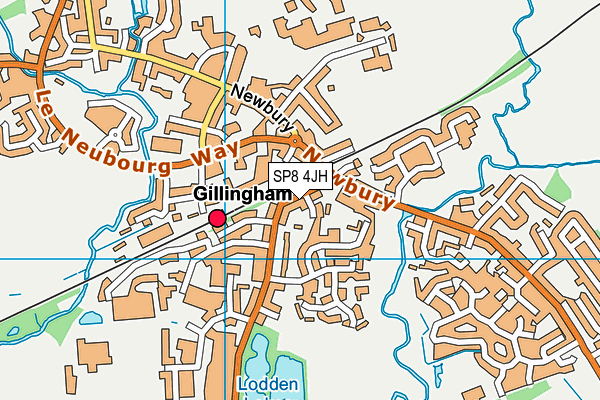 SP8 4JH map - OS VectorMap District (Ordnance Survey)