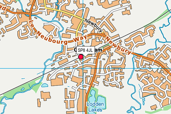 SP8 4JL map - OS VectorMap District (Ordnance Survey)