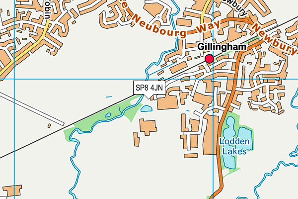 SP8 4JN map - OS VectorMap District (Ordnance Survey)