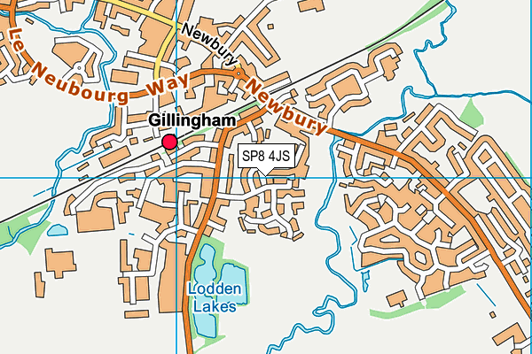 SP8 4JS map - OS VectorMap District (Ordnance Survey)