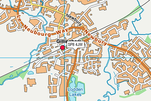 SP8 4JW map - OS VectorMap District (Ordnance Survey)