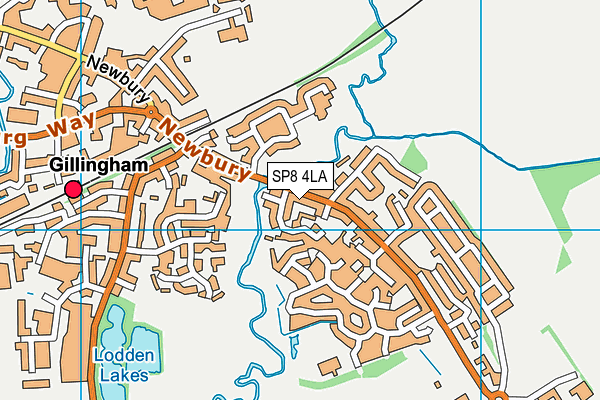 SP8 4LA map - OS VectorMap District (Ordnance Survey)