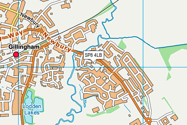 SP8 4LB map - OS VectorMap District (Ordnance Survey)