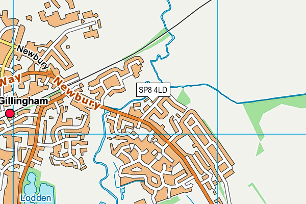 SP8 4LD map - OS VectorMap District (Ordnance Survey)