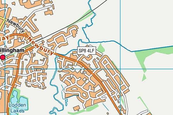 SP8 4LF map - OS VectorMap District (Ordnance Survey)