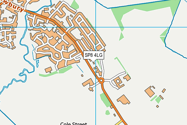 SP8 4LG map - OS VectorMap District (Ordnance Survey)